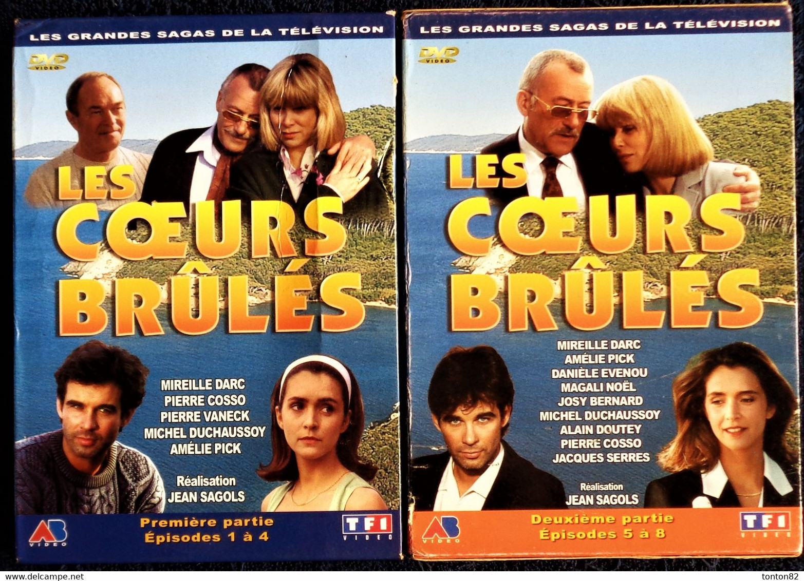 Les Cœurs Brûlés 1 - Complet - 8 DVD - 8 épisodes - Mireille Darc - Pierre Cosco - Pierre Vaneck - Michel Duchaussoy . - TV-Reeksen En Programma's