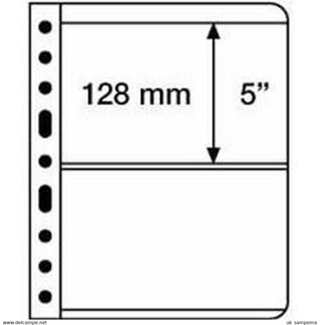 Plastic Pockets VARIO, 2-way Division, Black Film - Enveloppes Transparentes