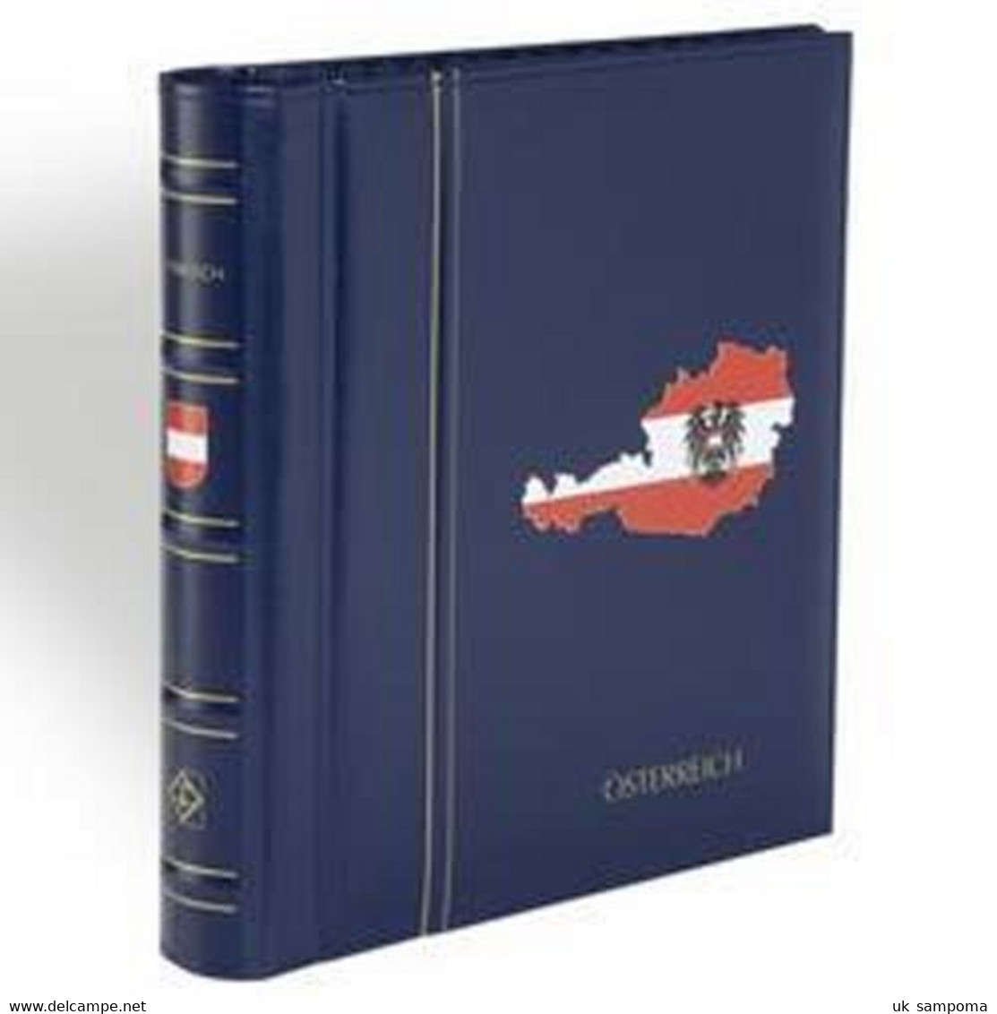 Turn-bar Binder PERFECT DP, Classic Design, AUSTRIA Imprint, Incl. Slipcase, Blue - Groot Formaat, Zwarte Pagina