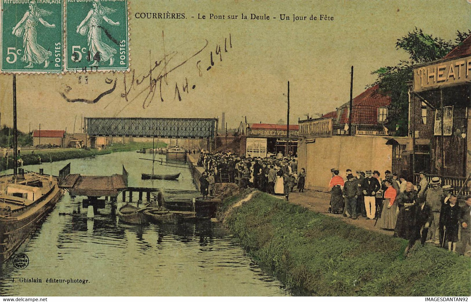 62 COURRIERES #FG42985 LE PONT SUR LA DEULE UN JOUR DE FETE EDIT GHISLAIN - Other & Unclassified