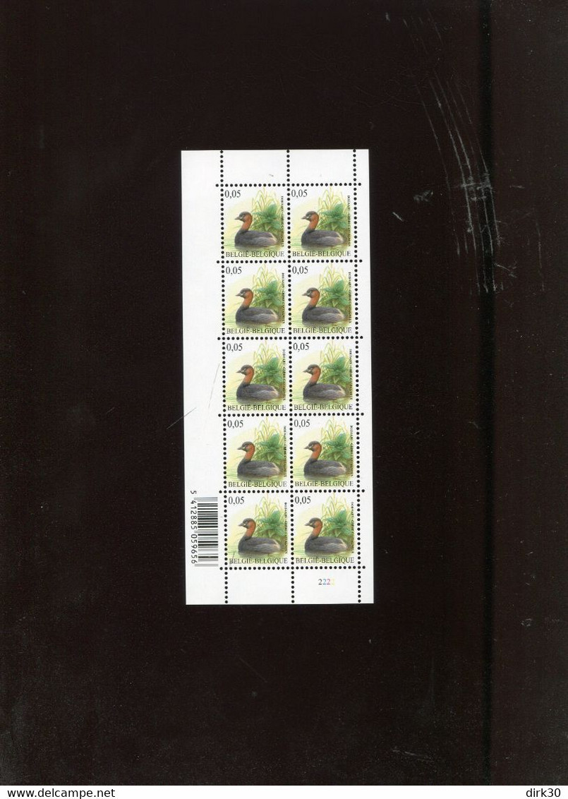 Belgie Buzin Vogels Birds Nr 3993 0.05€ Velletje MNH Plaatnummer 2 - 1985-.. Vögel (Buzin)