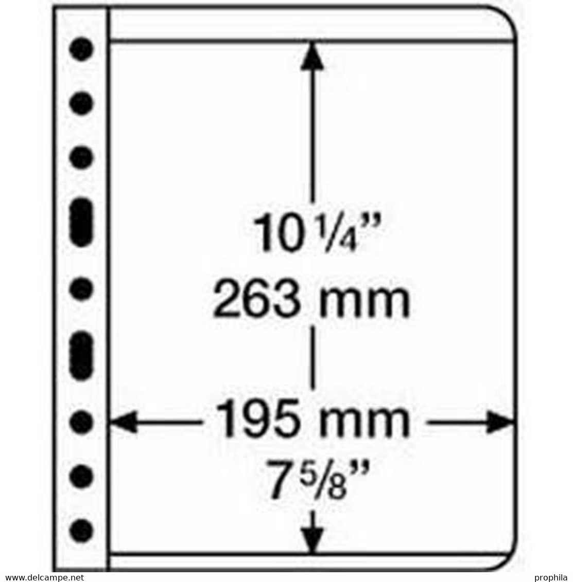 Kunststoffhüllen VARIO, 1er-Einteilung, Schwarz, 5er Pack - Clear Sleeves