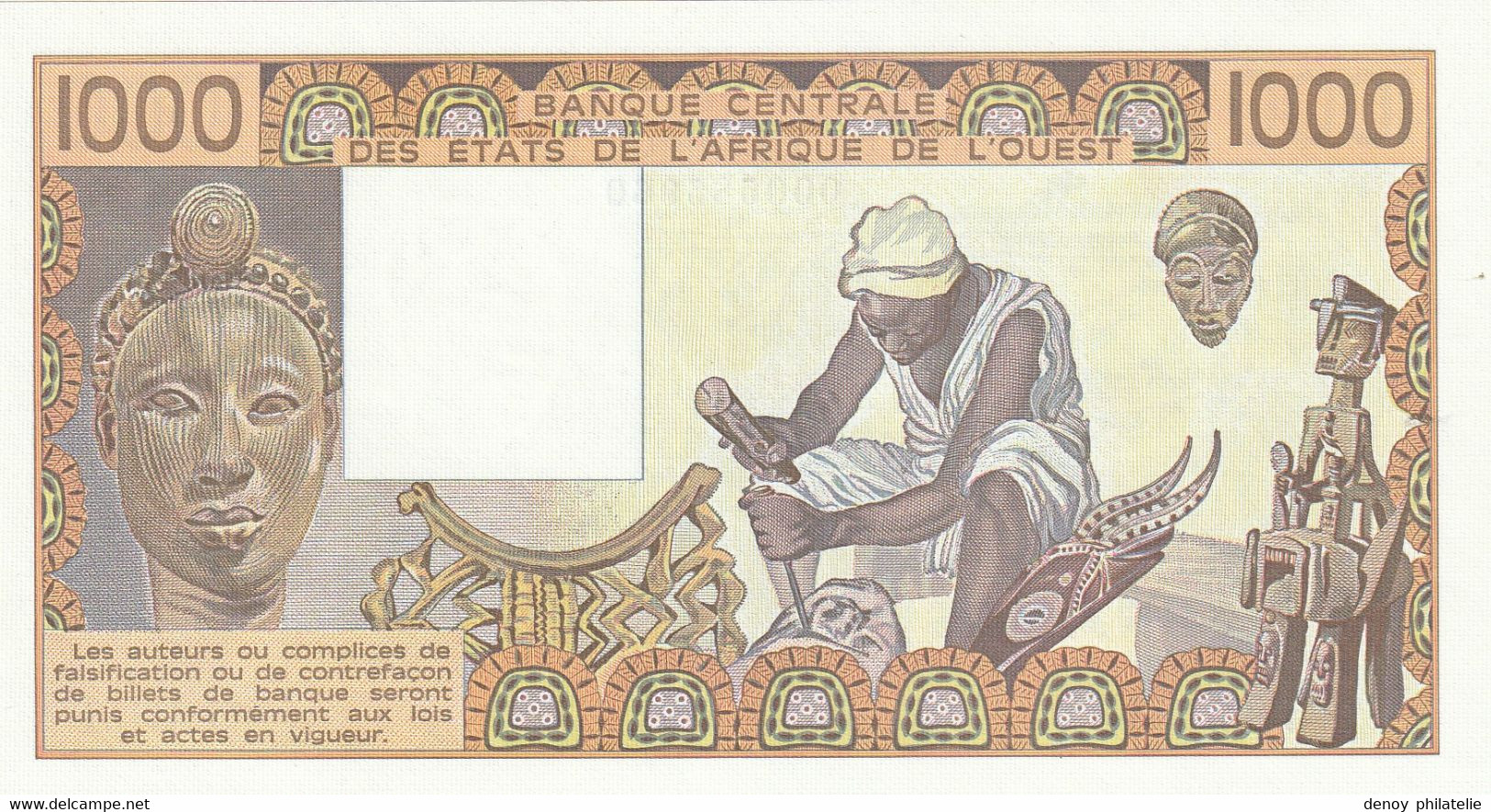 Banque Centrale Des états De L'Afrique De L'ouest Lettre A 1000francs 1981 Neuf G 001 - Stati Dell'Africa Occidentale