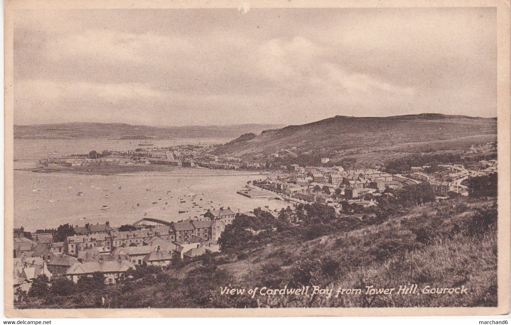 Wiew Of Cardwell Bay From Tower Hill , Gourock édition Millar & Lang - Renfrewshire