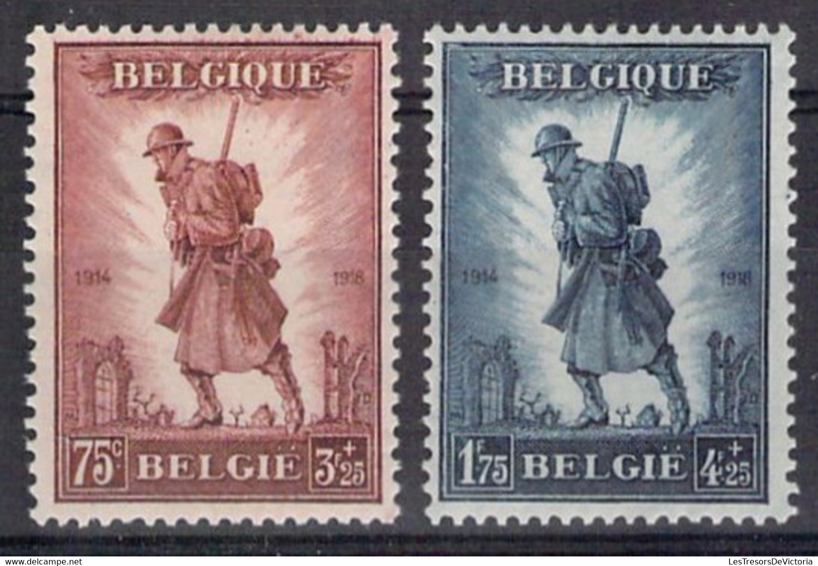 COB 351/52 MNH** - A La Gloire De L'infanterie De Bruxelles - 1932 - - 1929-1937 Lion Héraldique