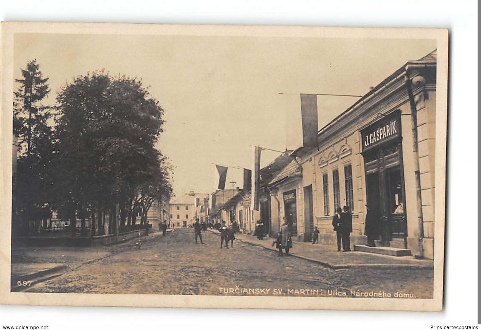 CPA Slovaquie Carte Photo Turciansky Sv Martin Une Rue Ulica Narodneha Domu - Slovaquie