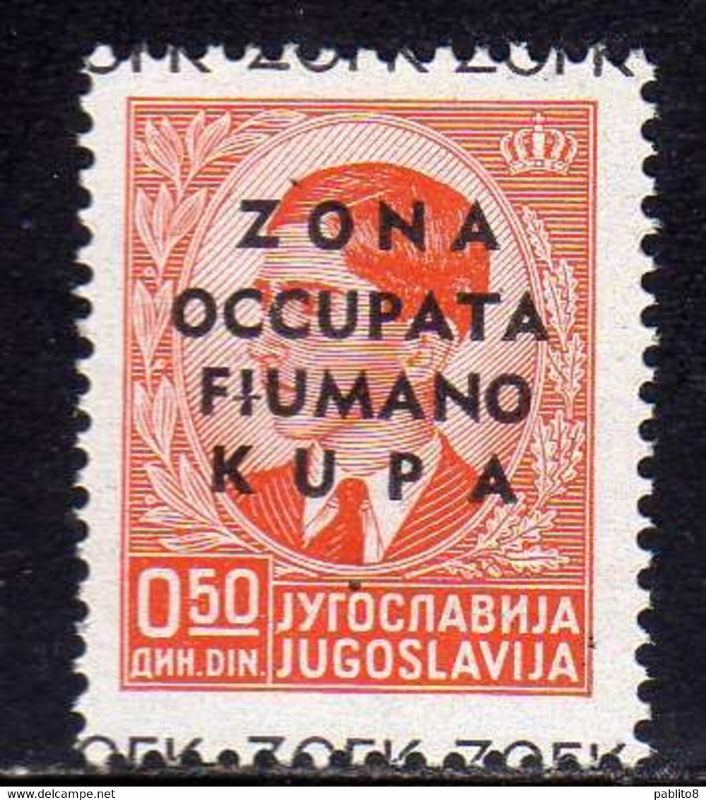 ZONA FIUMANO KUPA 1941 SOPRASTAMPATO OVERPRINTED CENT. 50c MNH - Fiume & Kupa