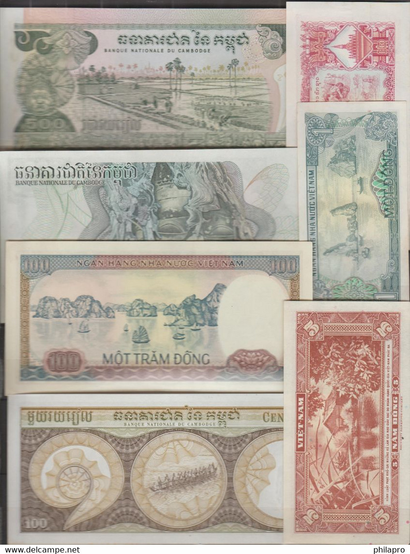 Lot  30 diff . WORLD  BANKNOTES  -  AU-VF  see 8  scans  réf  31