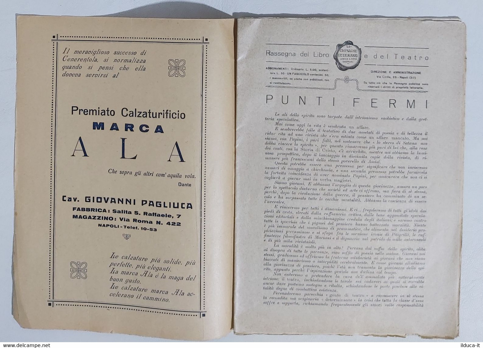 29594 Cs1 - Le Cronache Letterarie A. IV N. 1 1925 - Puccini Armò Moschino - Kritiek