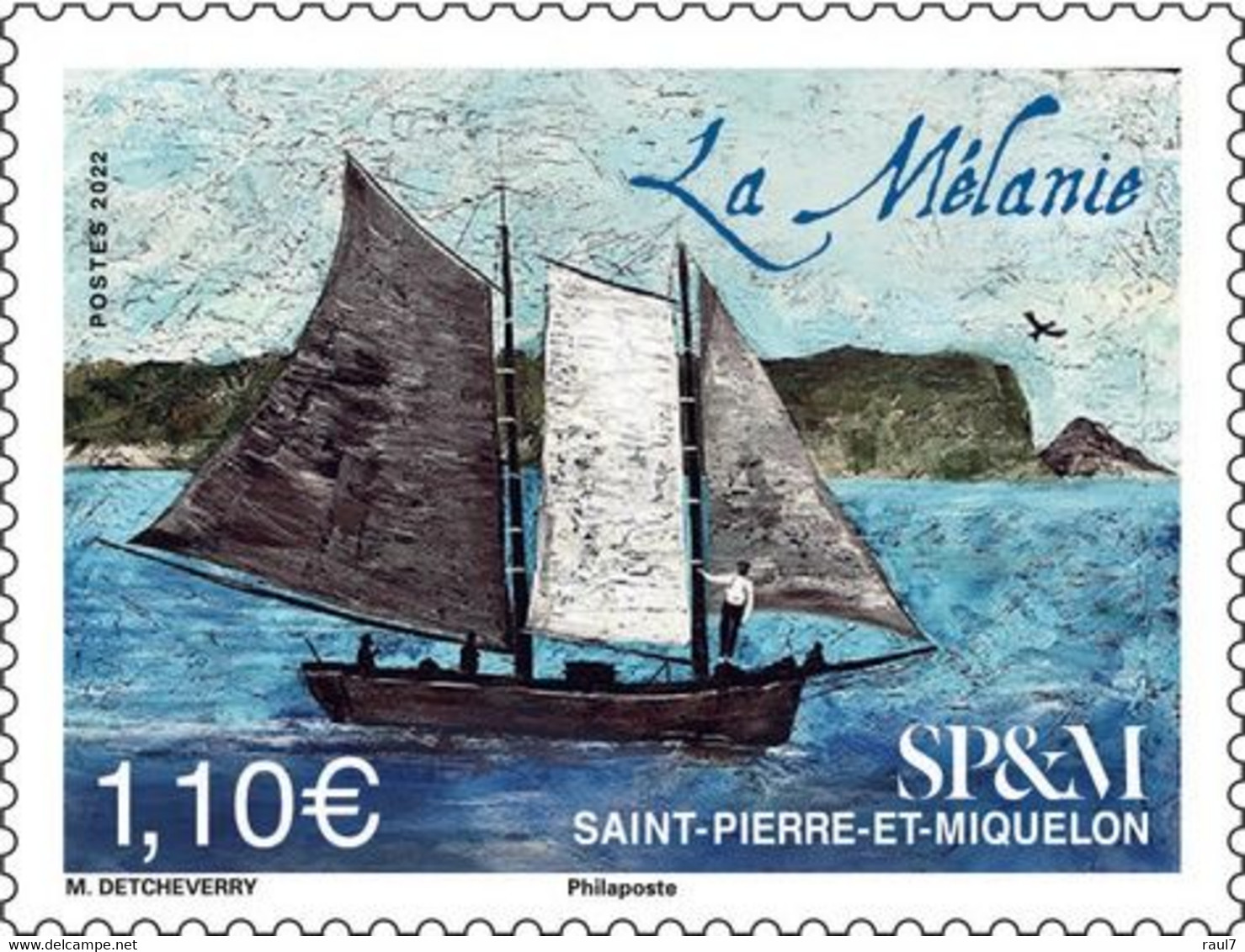 St Pierre Et Miquelon 2022 - Bateau Voilier La Mélanie - 1 Val Neuf // Mnh - Unused Stamps