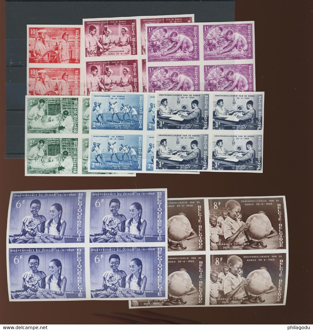 1139-1146. Independance Congo1960  Tirage 25 Blocs De 4  Seulement ** LUXE - 1941-1960