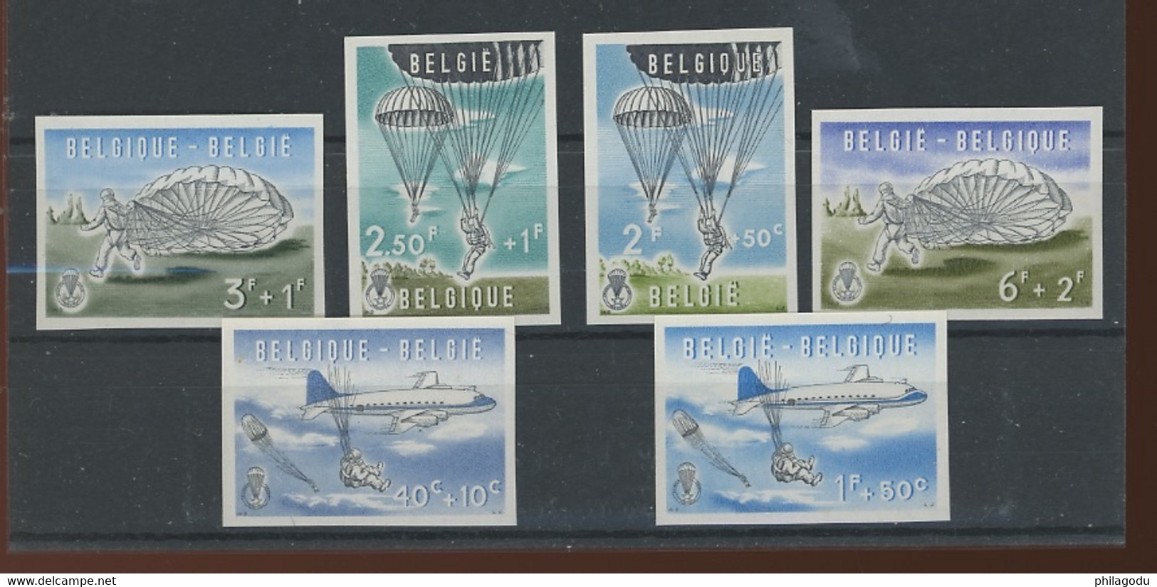 113-1138.Parachutes. 1960  Tirage 300 Séries  Seulement ** LUXE. N_132 Ou 134 Au Verso - 1941-1960