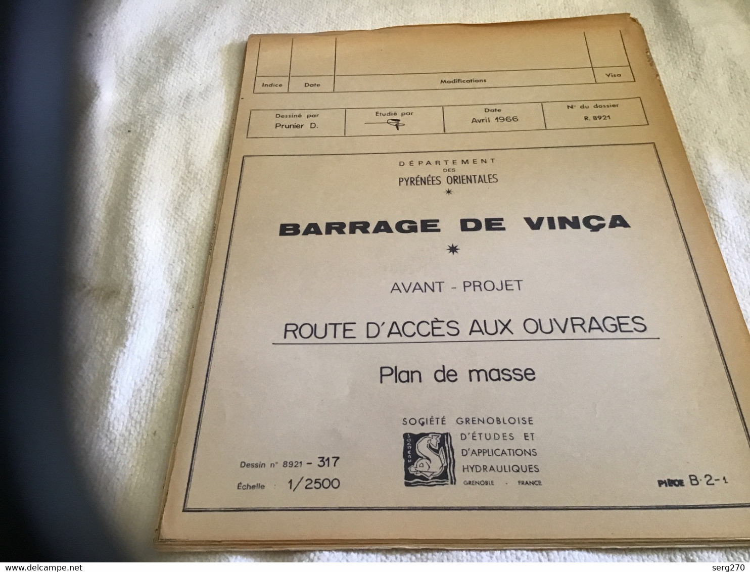 Barrage De Vinca Sur La Tet Plan  D Ensemble   Département Des Pyrénées Orientales étude Avant Projet - Travaux Publics