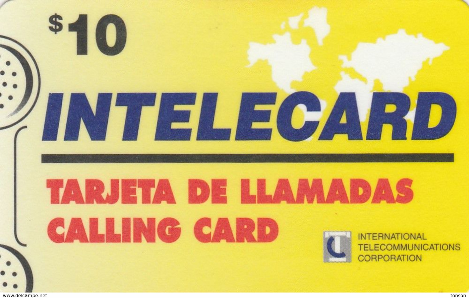 Dominican Republic, DO-INT-0002?, Intelecard 10$ (Old ITC Logo), 2 Scans . - Dominicana