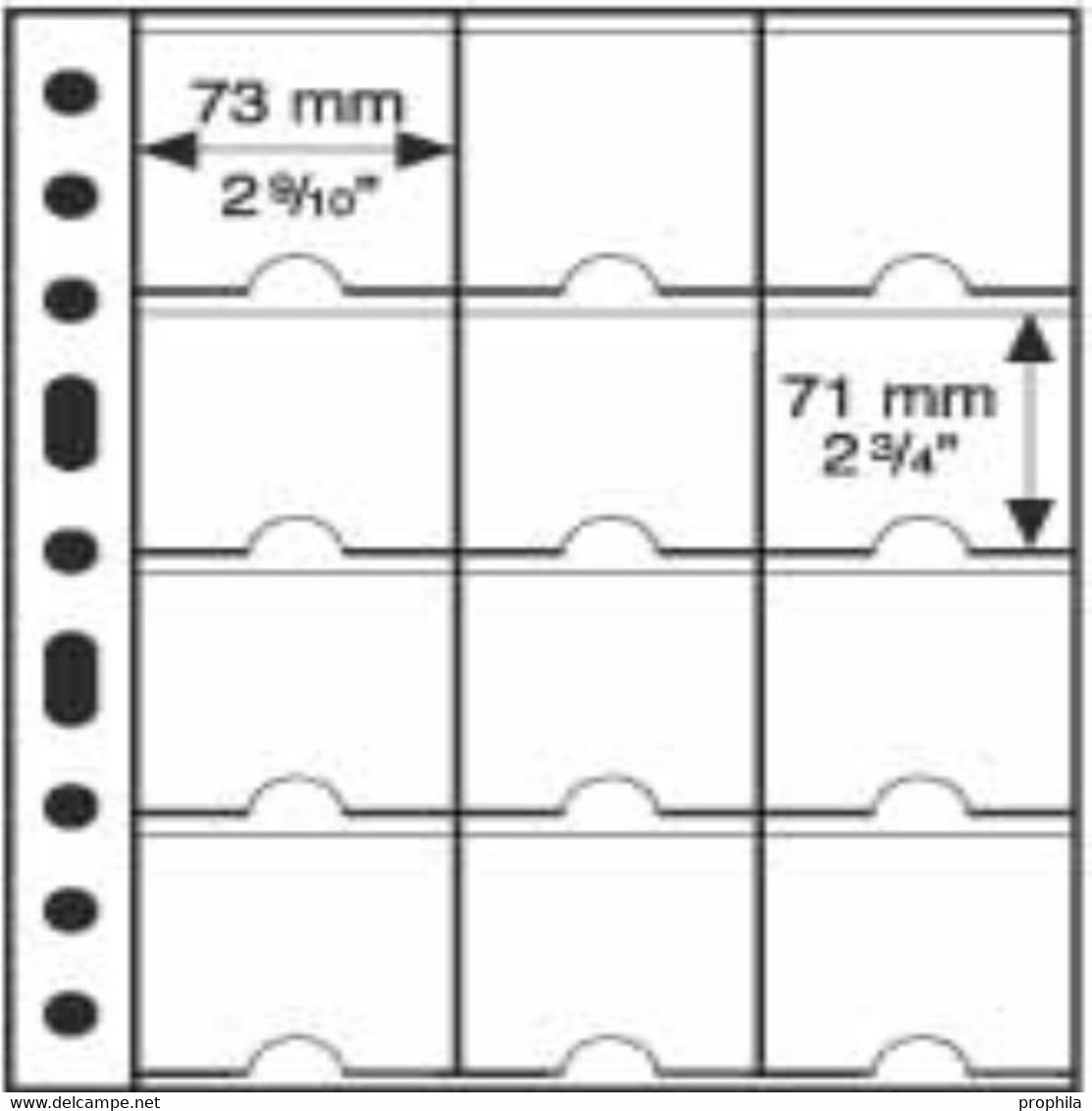 Kunststoffhüllen GRANDE Für 12 Münzrähmchen XL - Clear Sleeves