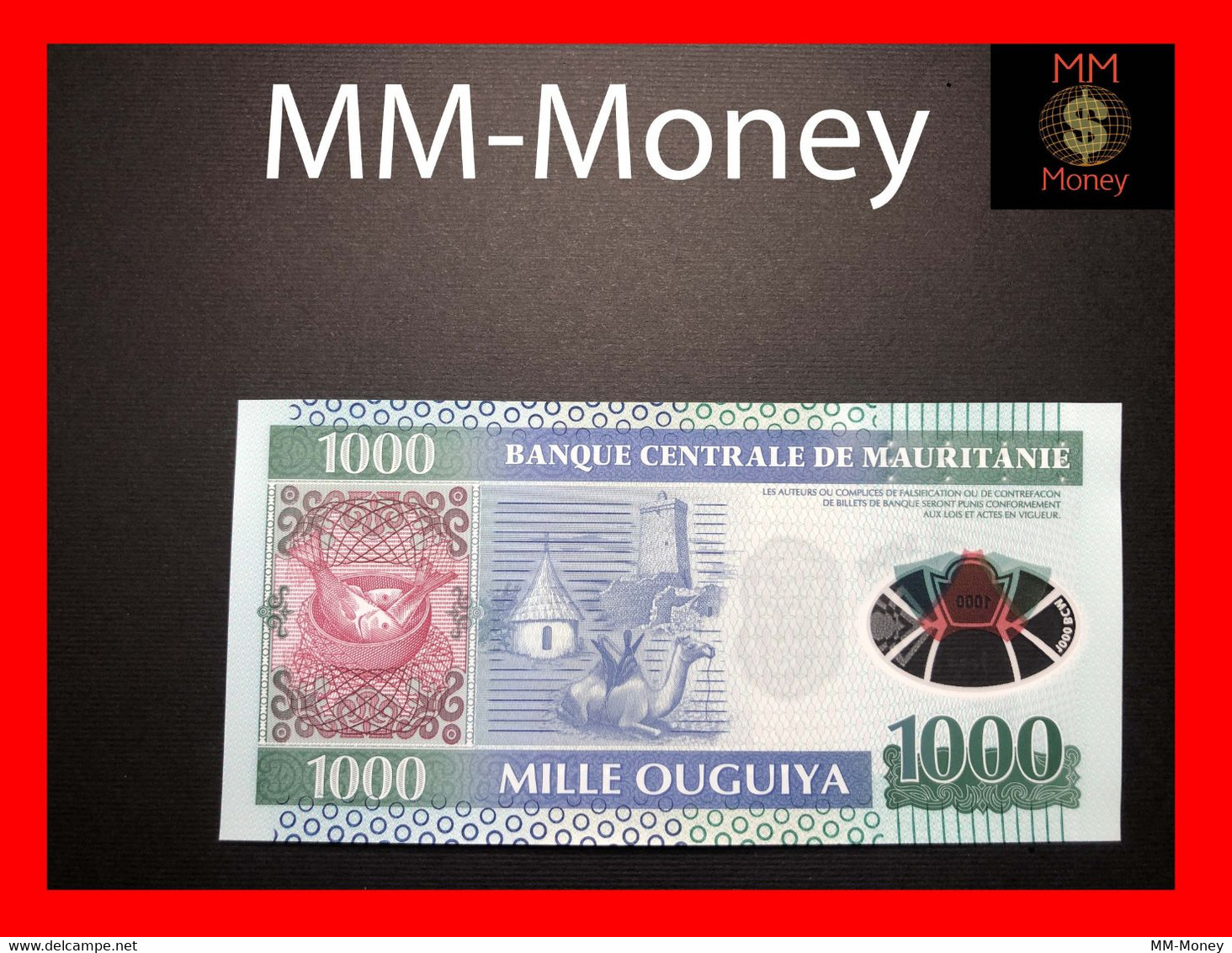 MAURITANIA 1.000 1000 Ouguiya 28.11.2014  P. 19   Polymer    UNC - Mauritania