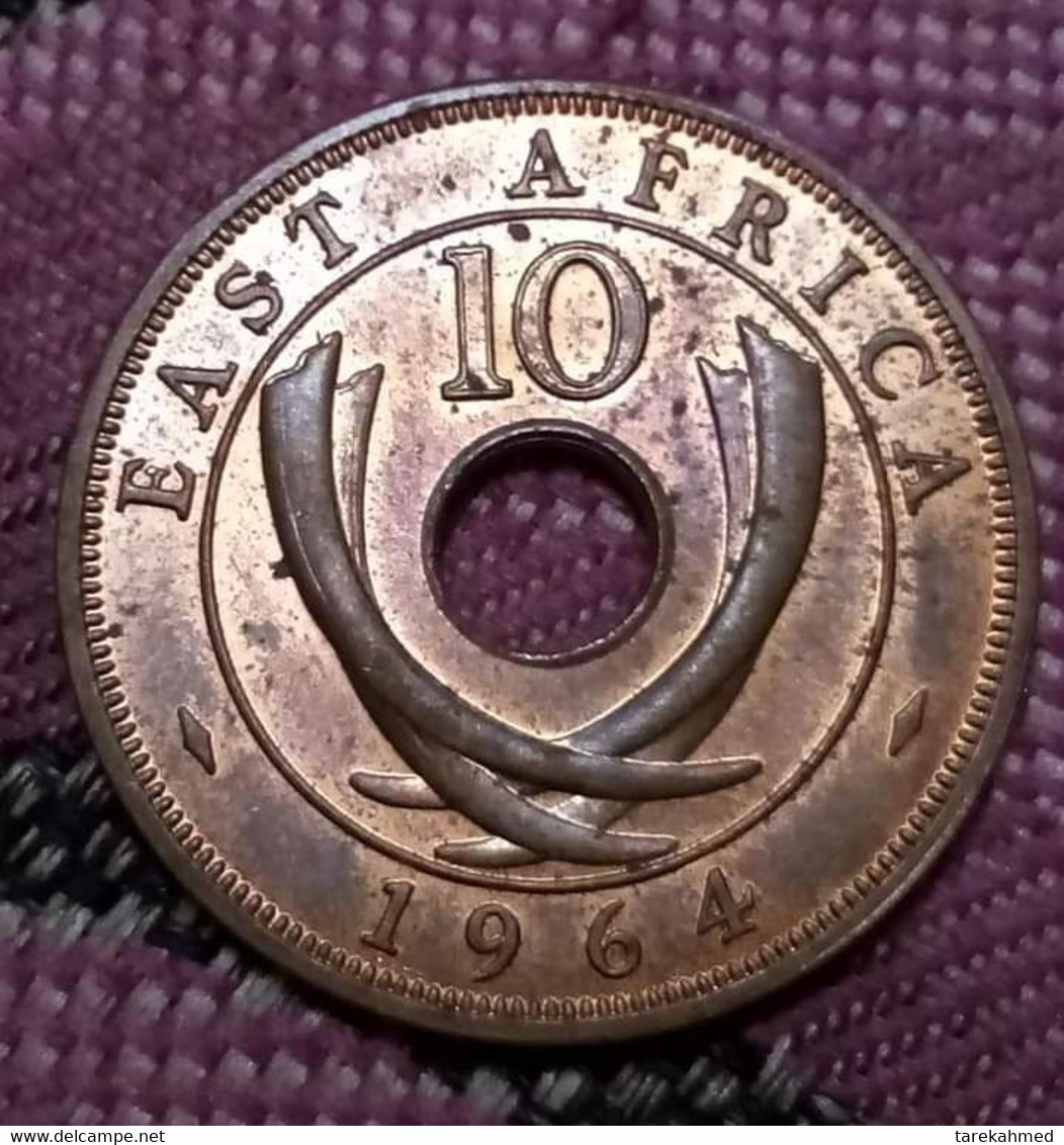 BRITISH EAST AFRICA 1964 , COIN TEN CENTS BRONZE (Post-Independence Issue). KM40. , Agomeza - British Colony