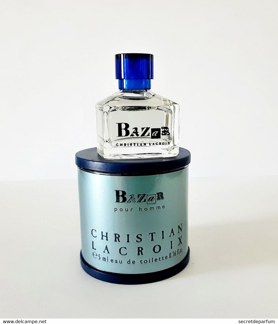 Miniatures De Parfum  BAZAR POUR HOMME De CHRISTIAN LACROIX   EDT   5 Ml  + Boite - Miniatures Hommes (avec Boite)