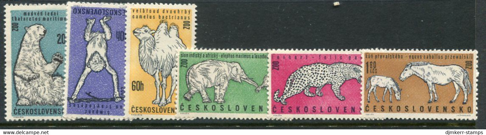 CZECHOSLOVAKIA 1962 Zoo Animals MNH / **.  Michel 1335-40 - Unused Stamps