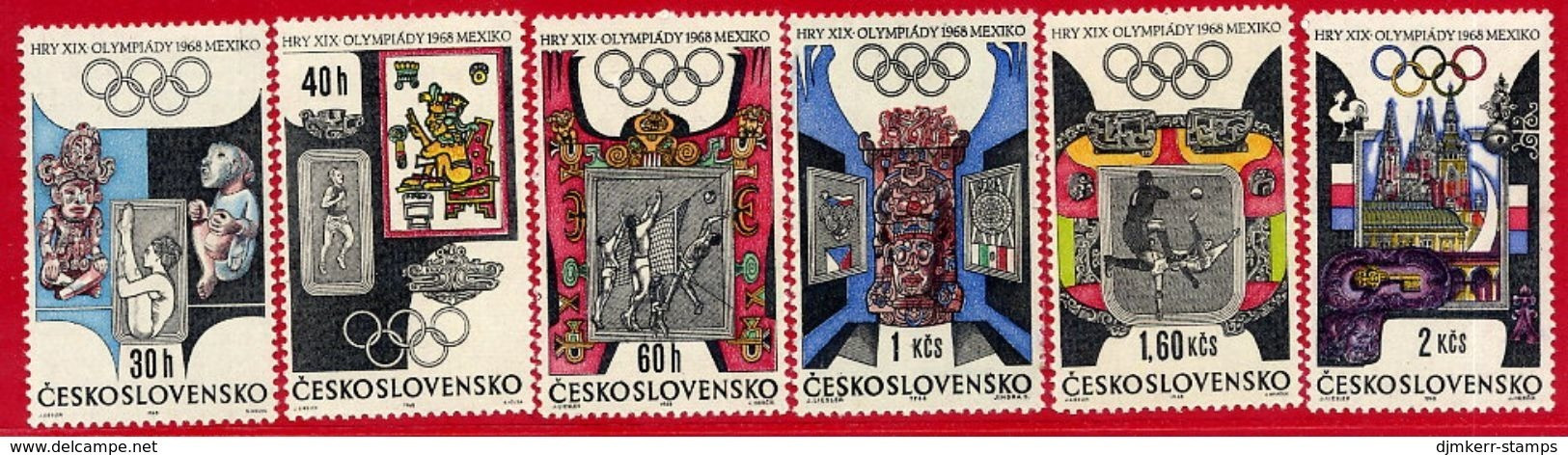 CZECHOSLOVAKIA 1968 Olympic Games Set MNH / **.  Michel 1781-86 - Neufs
