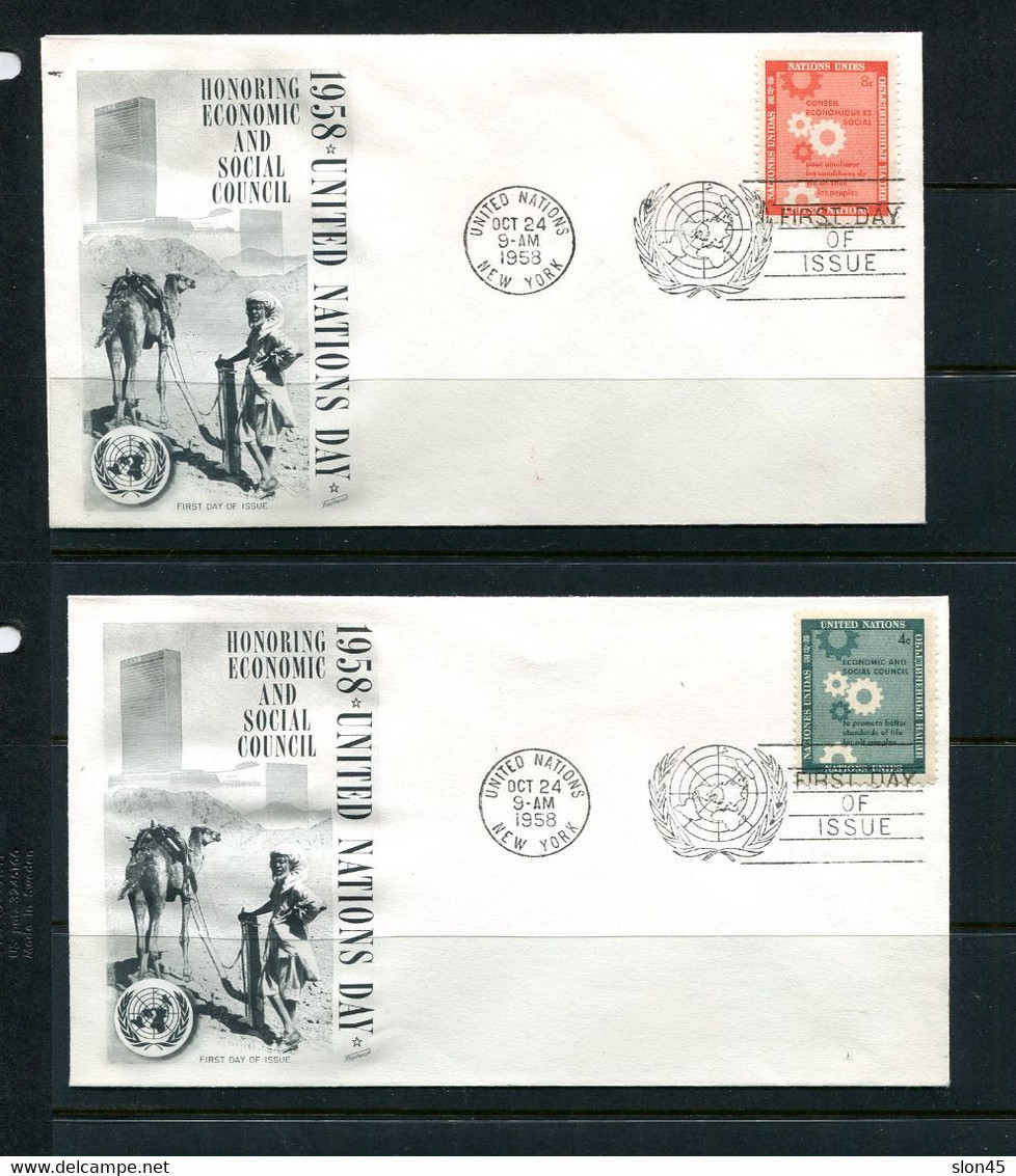 USA 1958 9 FDC Covers  New York Office  12671 - Brieven En Documenten