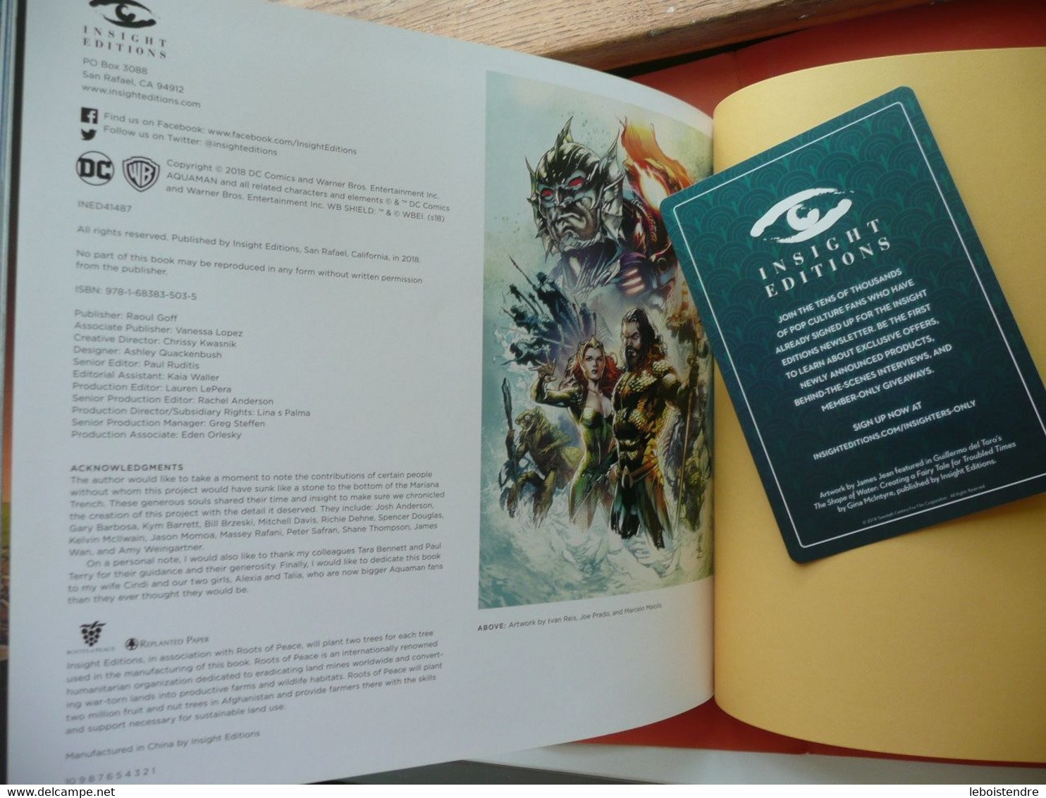 THE ART AND MAKING OF AQUAMAN DC FOREWORD BY JASON MOMDA INTRO. BY JAMES WAN WRITTEN BY MIKE AVILA LIVRE DU FILM + CARTE