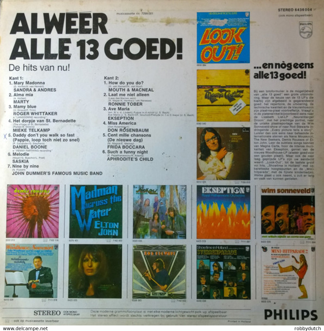 * LP *  ALLE 13 GOED! Deel 2 : ALWEER ALLE 13 GOED (Holland 1971) - Hit-Compilations