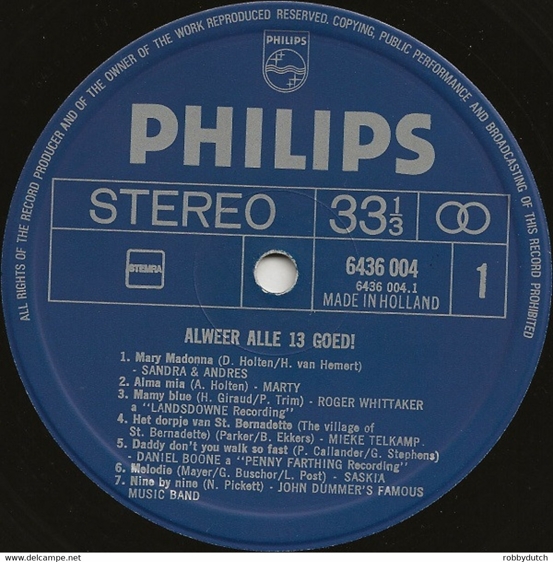 * LP *  ALLE 13 GOED! Deel 2 : ALWEER ALLE 13 GOED (Holland 1971) - Hit-Compilations