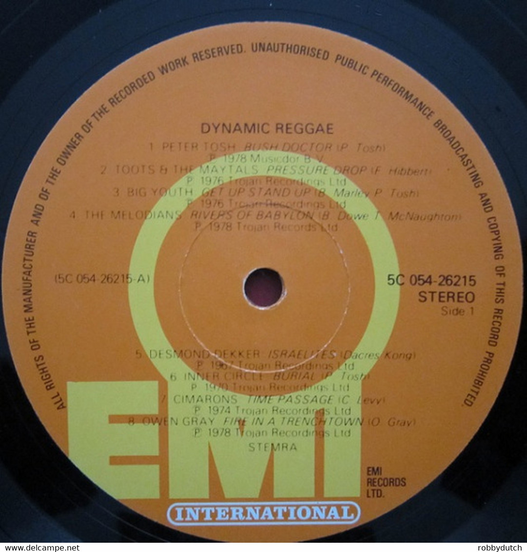 * LP *  DYNAMIC REGGAE - PETER TOSH / DILLINGER / JIMMY CLIFF / DESMOND DEKKER / INNER CIRCLE A.o. - Reggae