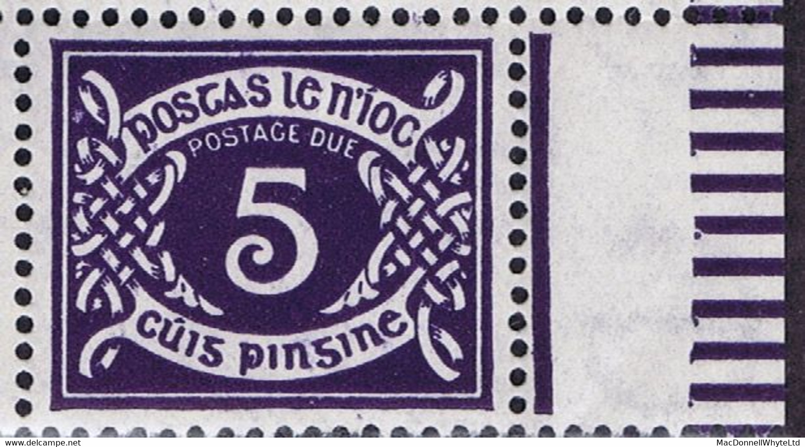 Ireland Postage Dues Varieties Inc 1940-69 E 1d Inverted Q, 2d Aspirate Missing, 5d+8d Watermark Inverted - Portomarken