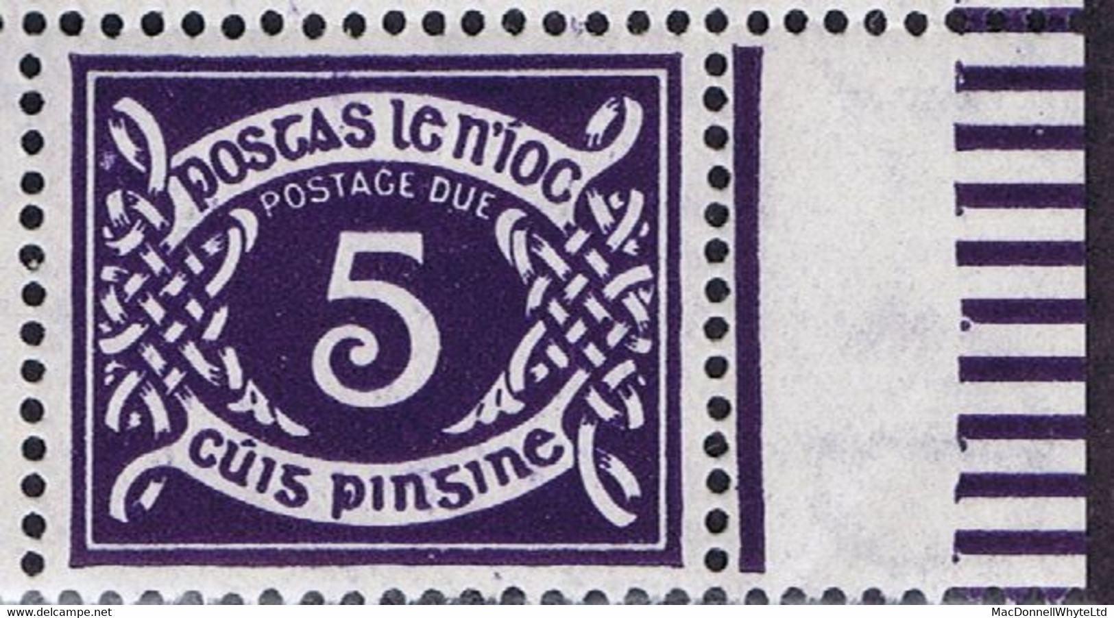 Ireland Postage Dues Varieties Inc 1940-69 E 1d Inverted Q, 2d Aspirate Missing, 5d+8d Watermark Inverted - Segnatasse