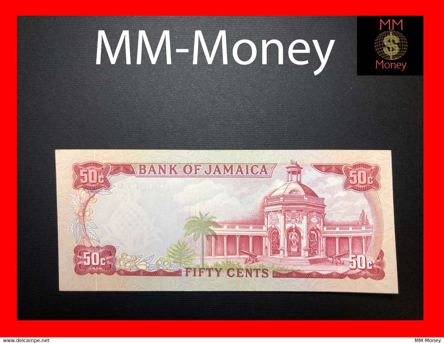 JAMAICA  50 Cents 1970  P.  53    "nice Low Serial 000999"   XF \ AU - Jamaica