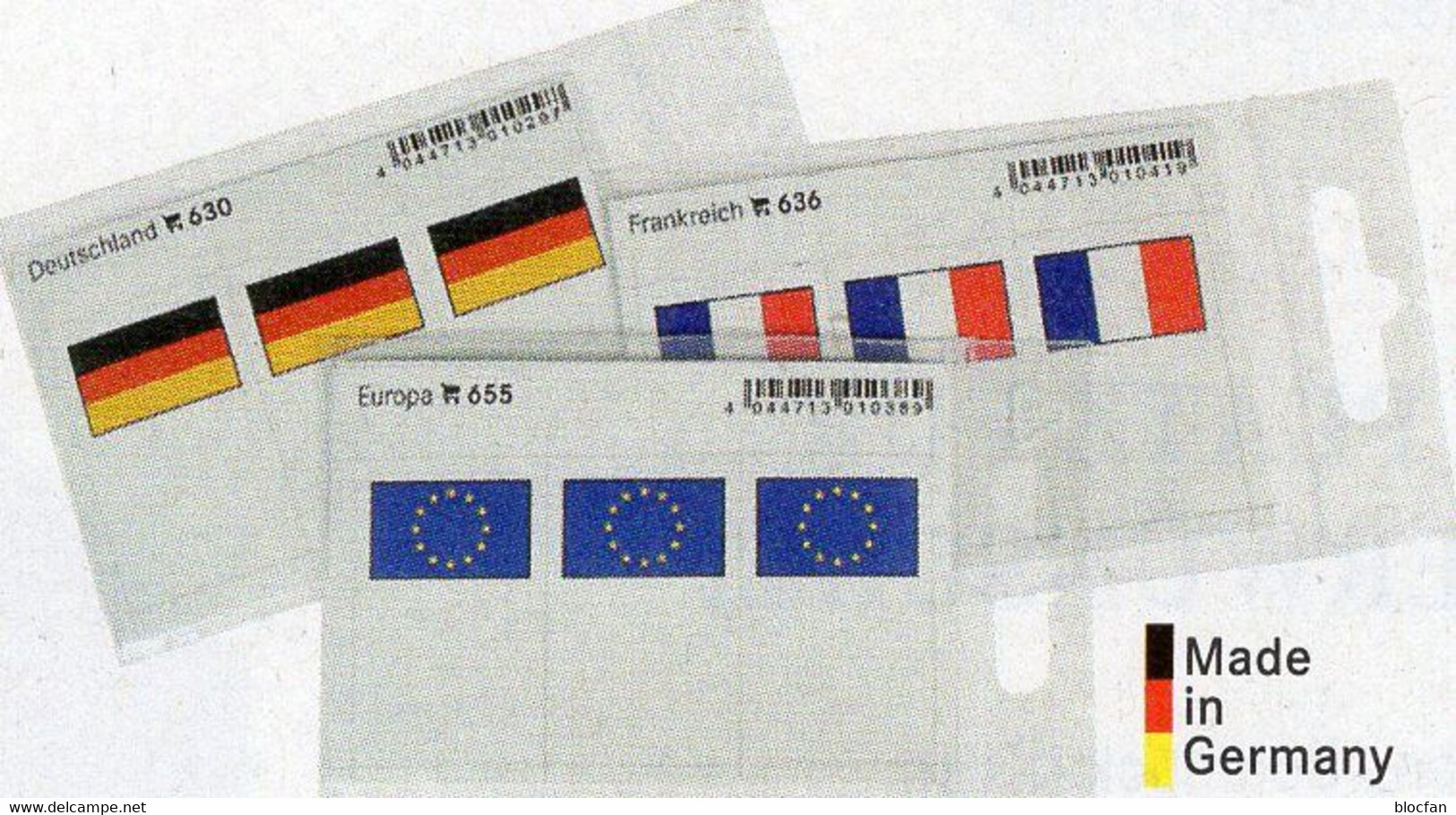 2x3 In Farbe Flaggen-Sticker Liechtenstein+EUROPA 7€ Kennzeichnung Alben Karten Sammlungen LINDNER 640+655 Flags FL CEPT - Tarjetas De Almacenamiento