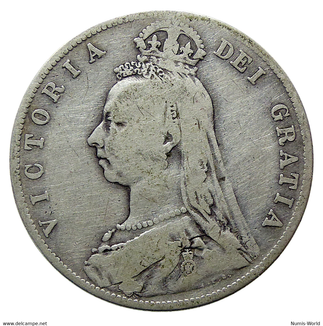 ROYAUME-UNI 1/2 Crown 1891 - Andere & Zonder Classificatie