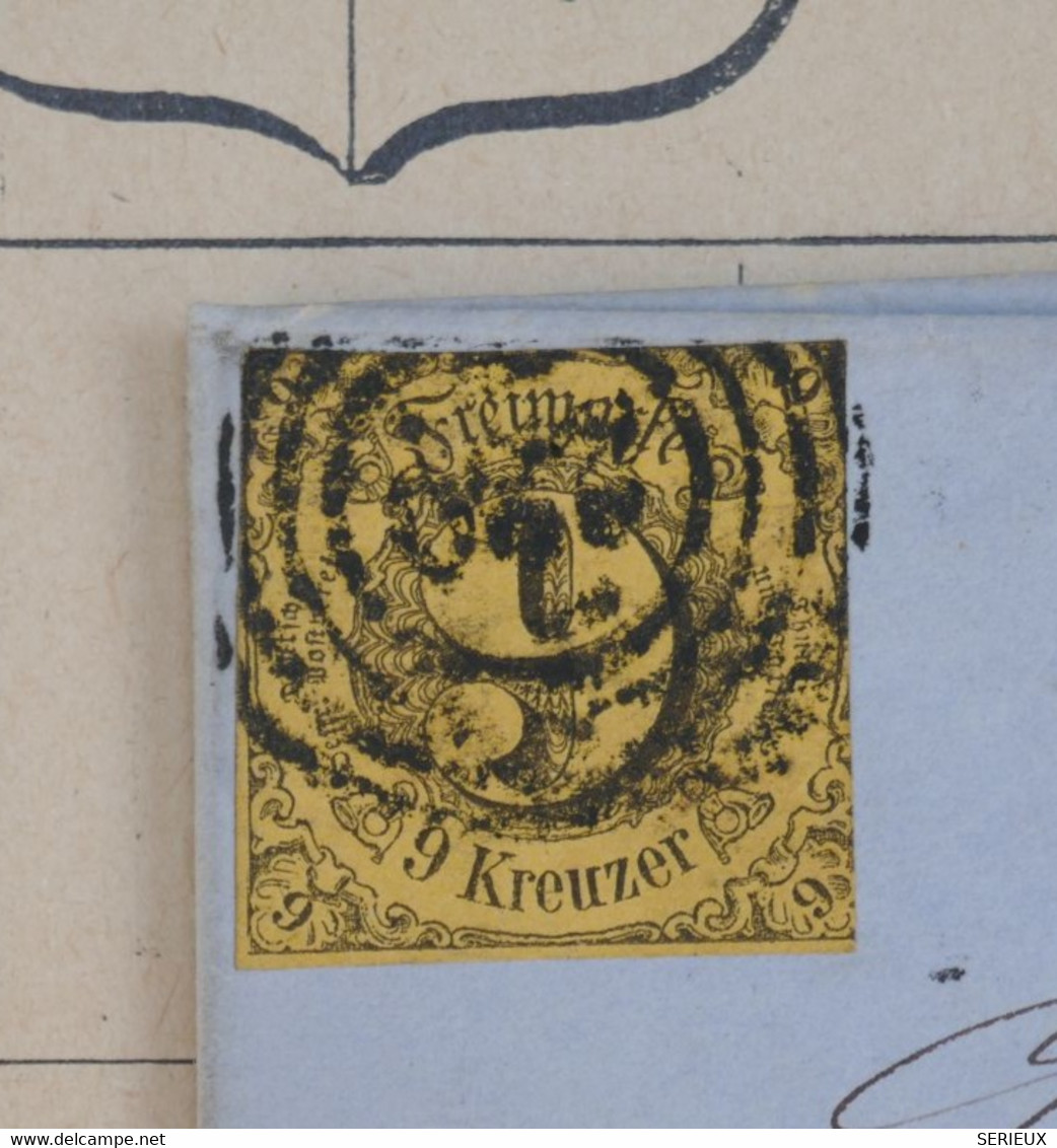 T8 TOUR TAXIS SUD BELLE LETTRE 1857  FRANKFURT POUR KOLN  ++ AFFRANCH. PLAISANT - Cartas & Documentos