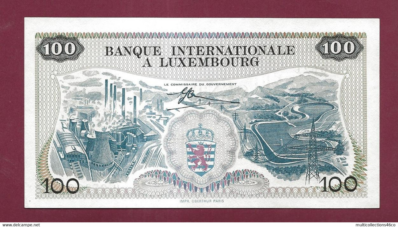 260322 - Billet BANQUE INTERNATIONALE A LUXEMBOURG 100 CENT FRANCS 1er Mai 1968 - NEUF - Lussemburgo