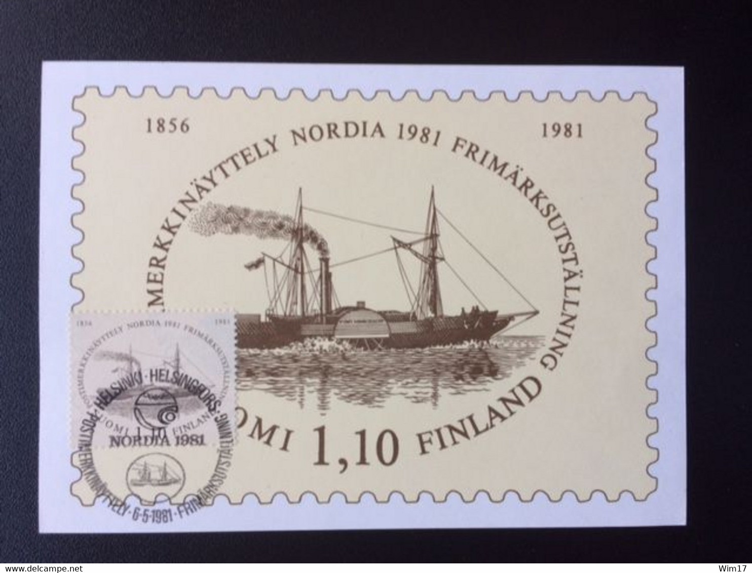 FINLAND SUOMI 1981 NORDIA MAXIMUM CARD SCHEPEN SHIPS - Tarjetas – Máximo