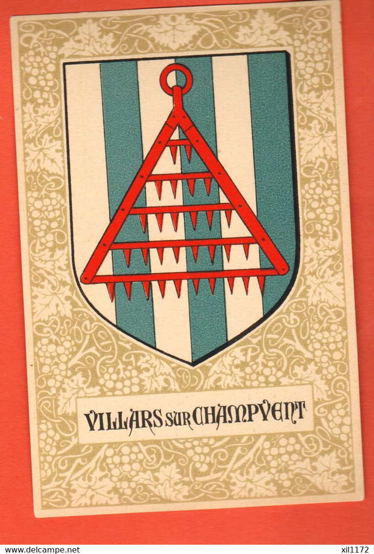 ZMK-23 Villars-sous-Champvent  Jura-Nord Vaudois Blason Armoiries Armorial Flammes Ecusson  Non Circulé - Champvent 