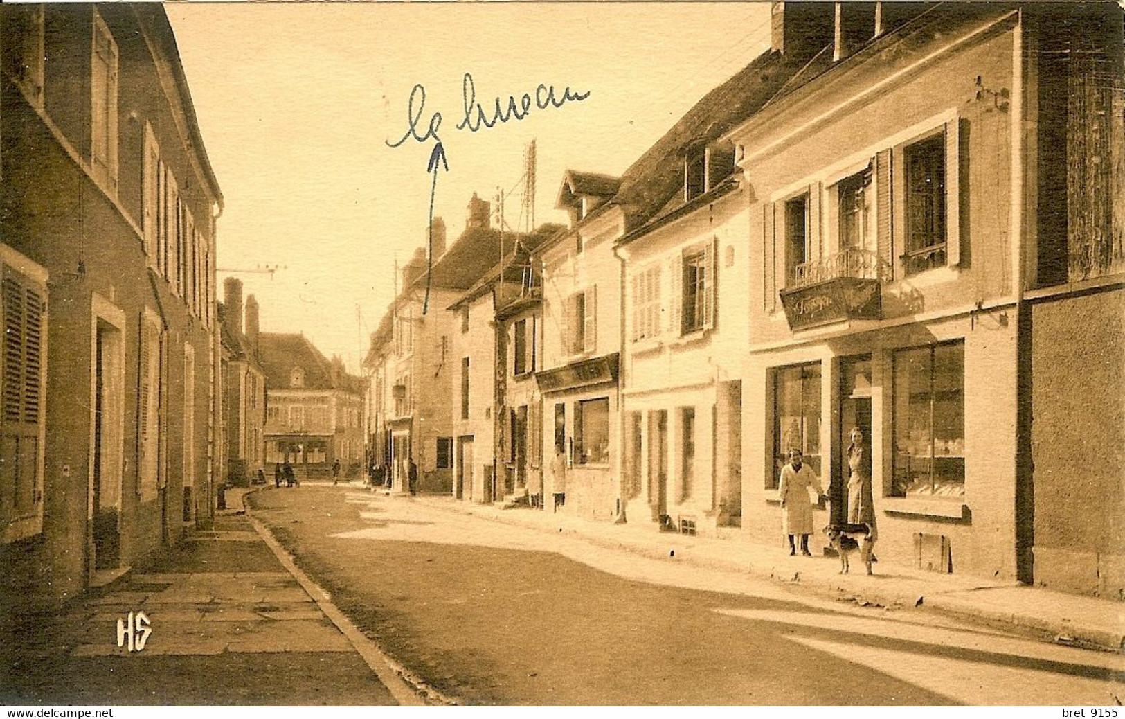 89 VERMENTON LA GRANDE RUE LE 9 JUILLET 1945 PHOTO SUFFIZE EDITEUR A VERMENTON - Vermenton