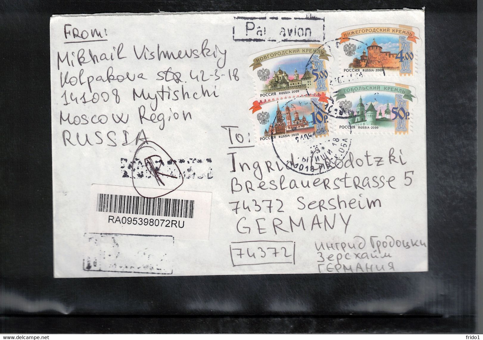 Russia 2009 Interesting Registered Letter - Brieven En Documenten