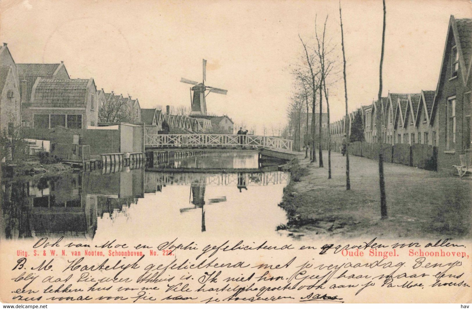 Schoonhoven Oude Singel Molen Van Nooten Nr.229 948 - Schoonhoven