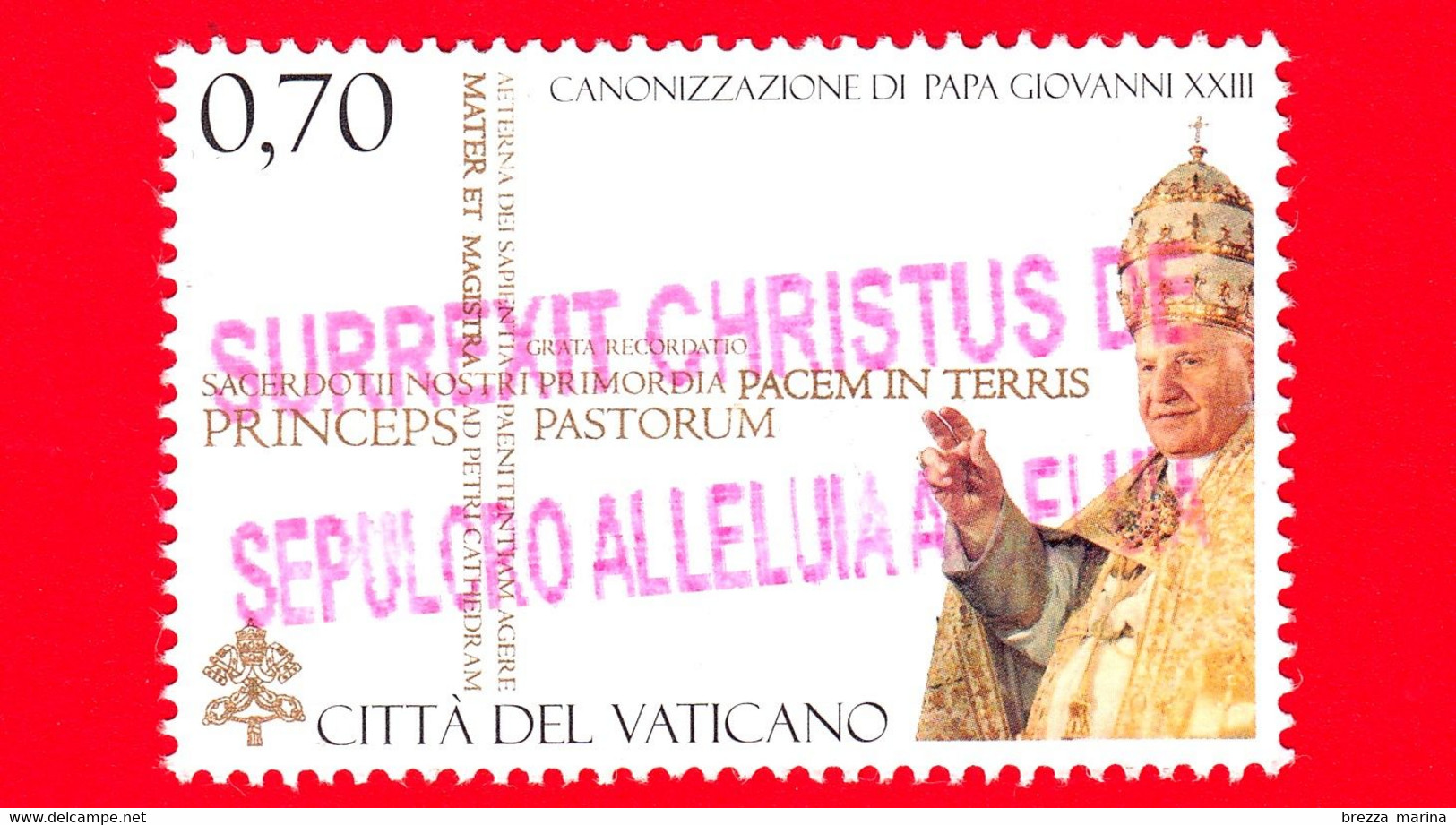 VATICANO - 2014 - Usato - Canonizzazione Di Papa Giovanni XXIII - 0,70 € • Ritratto - Oblitérés
