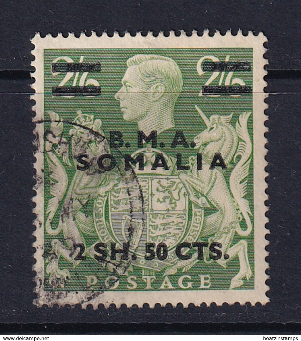 Somalia: 1948   KGVI 'B.M.A. Somalia' OVPT   SG S19   2s 50 On 2/6d    Used - Somalia
