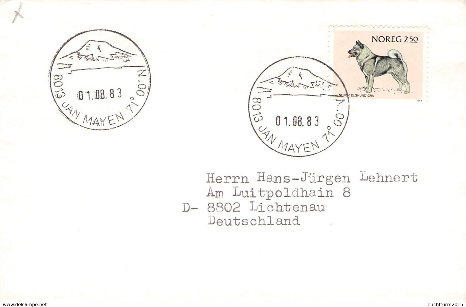 NORWAY - MAIL FROM JAN MAYEN 1983 / ZO186 - Brieven En Documenten