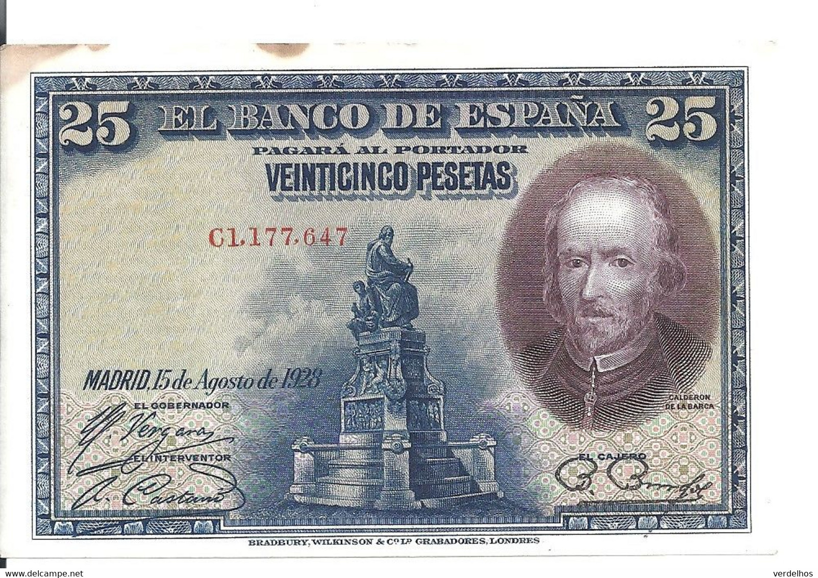 ESPAGNE 25 PESETAS 1928 VF+ P 74 - 1-2 Peseten