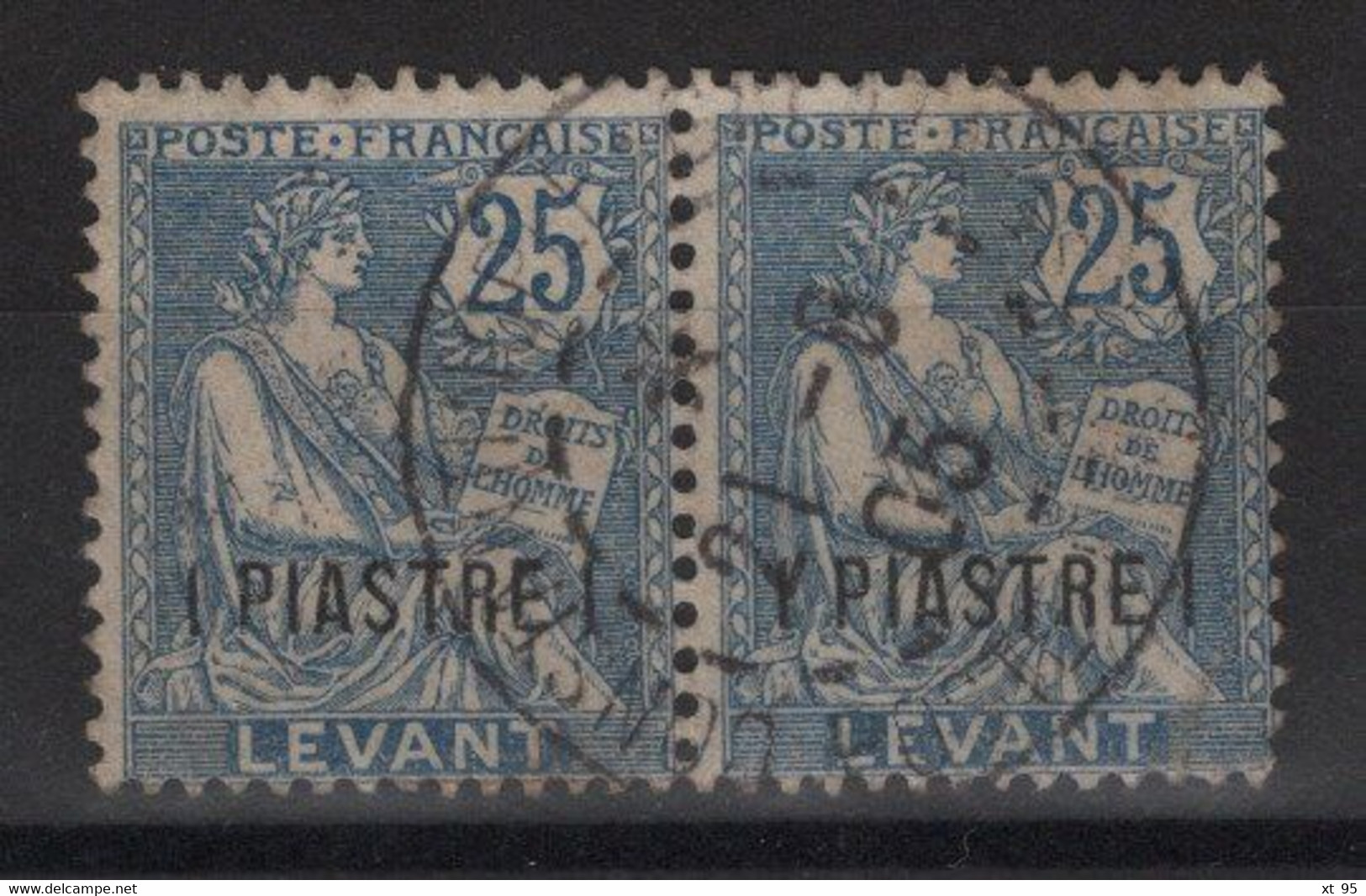 Levant - N°17 Paire - Obliteres - Cote 2€ - Used Stamps