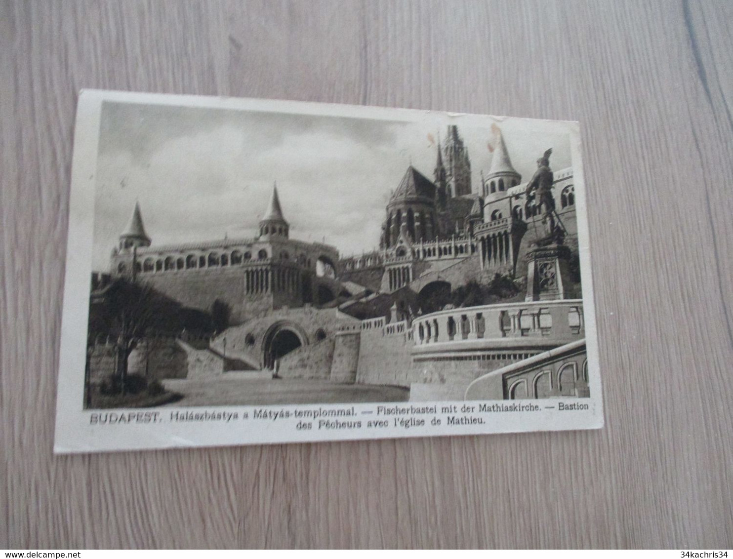 Sur CPA Budapest Bel Affranchissement Et Cachet 2 TP 1928 T62T - Postmark Collection