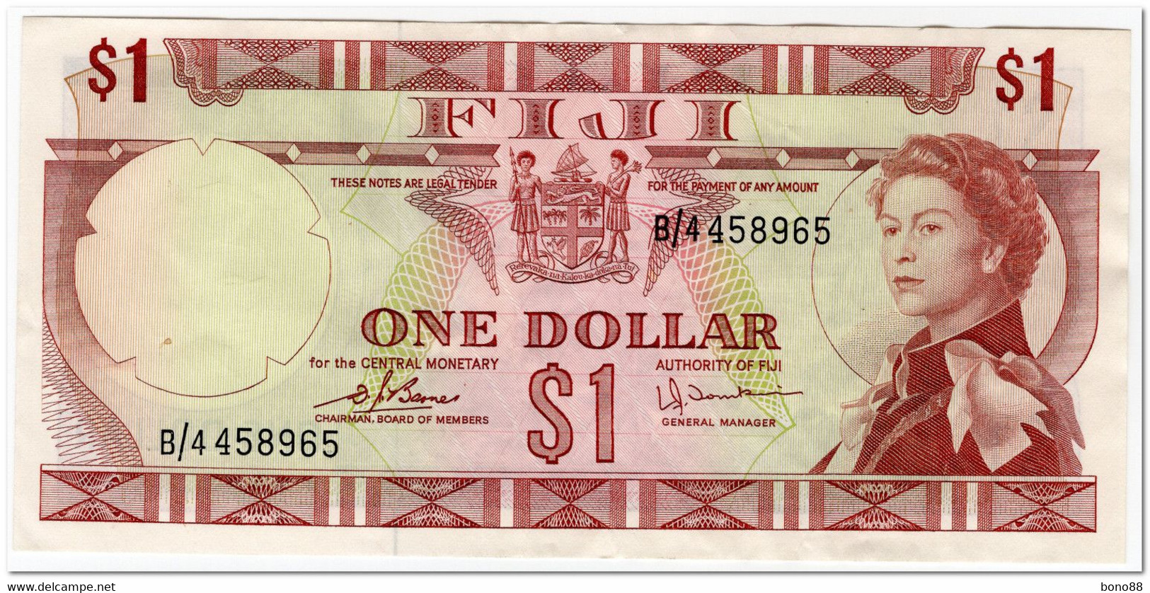 FIJI,1 DOLLAR,1974,P.71b,VF-XF - Fidji