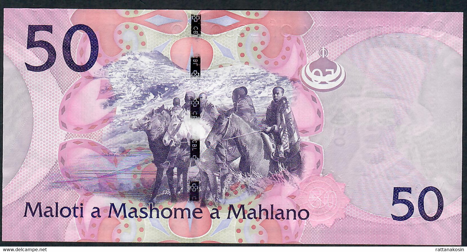 LESOTHO P23b 50 MALOTI 2013 #AS Signature 9a     UNC. - Lesoto