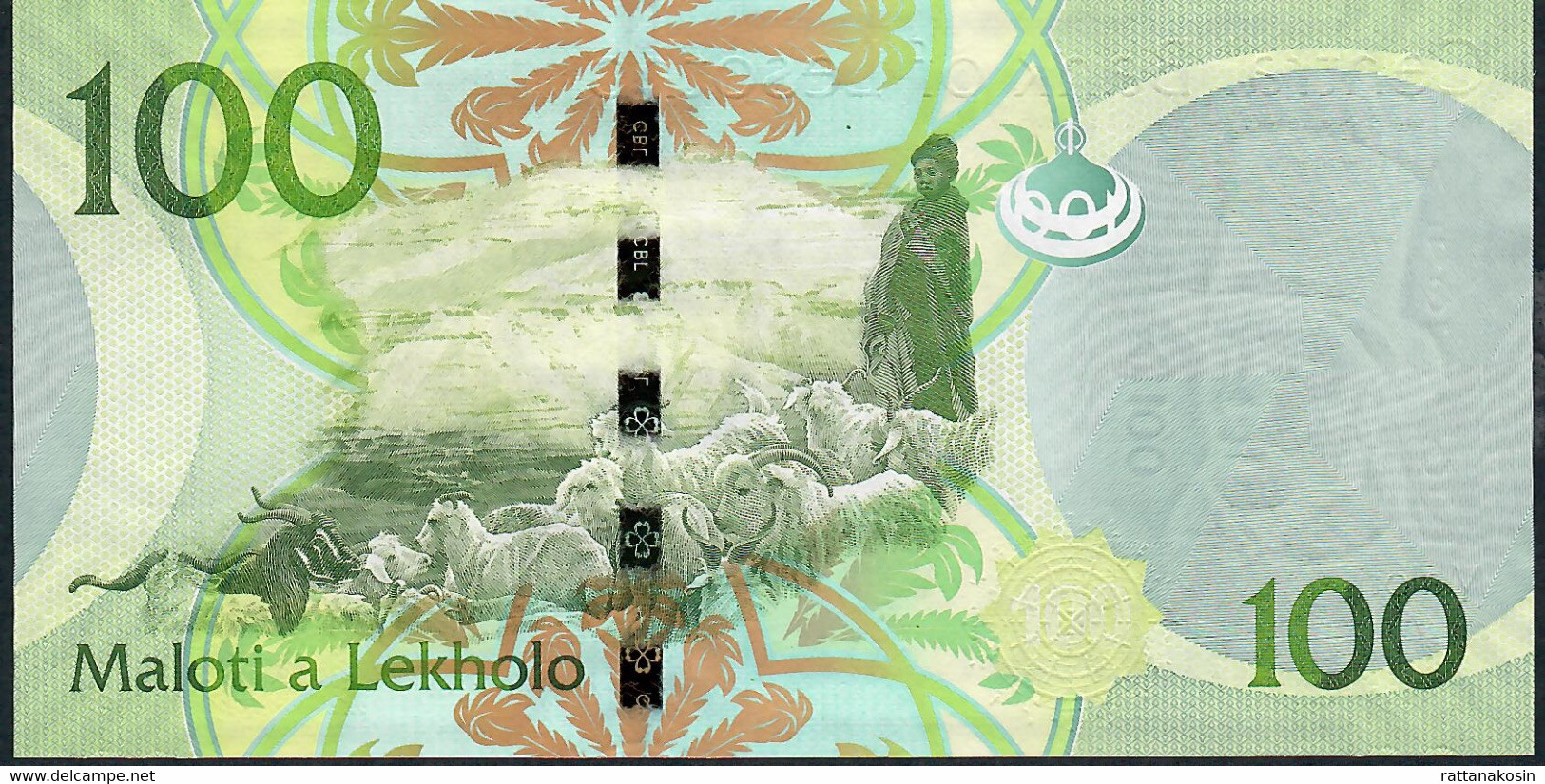 LESOTHO P24a 100 MALOTI 2010 #AL Signature 8     UNC. - Lesotho